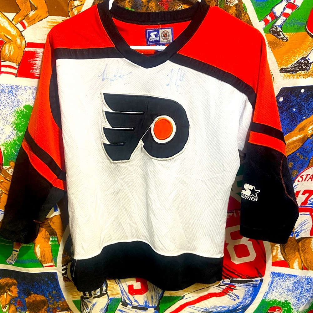 Vintage Starter Yourh S/M Philadelphia Flyers John LeClair Hockey Jersey